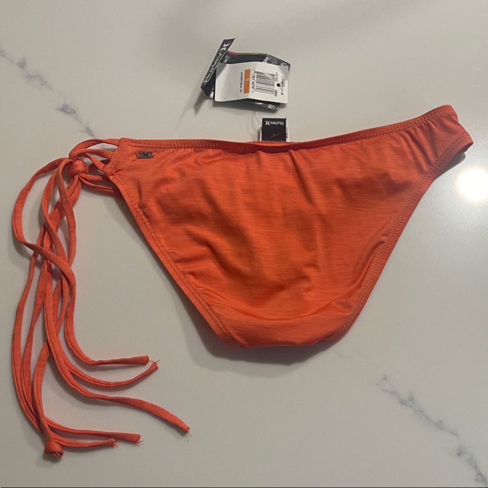 Hurley Bright Orange Side-Tie Bikini Bottom - Picture 5 of 5